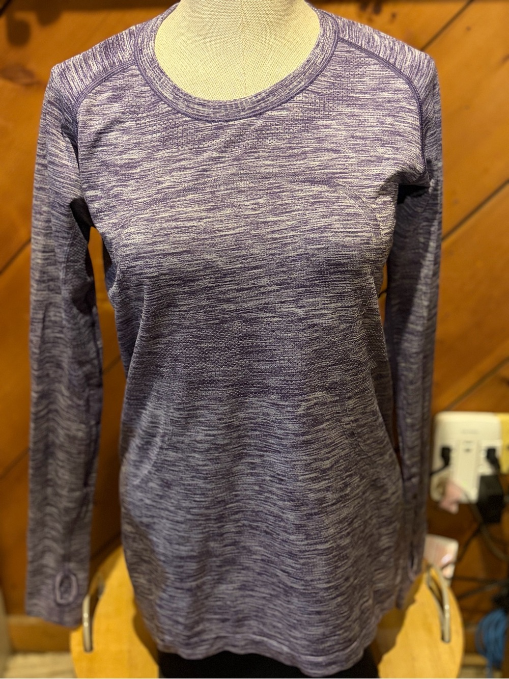 lululemon athletica Heathered Lavender Long-Sleeve Performance Top